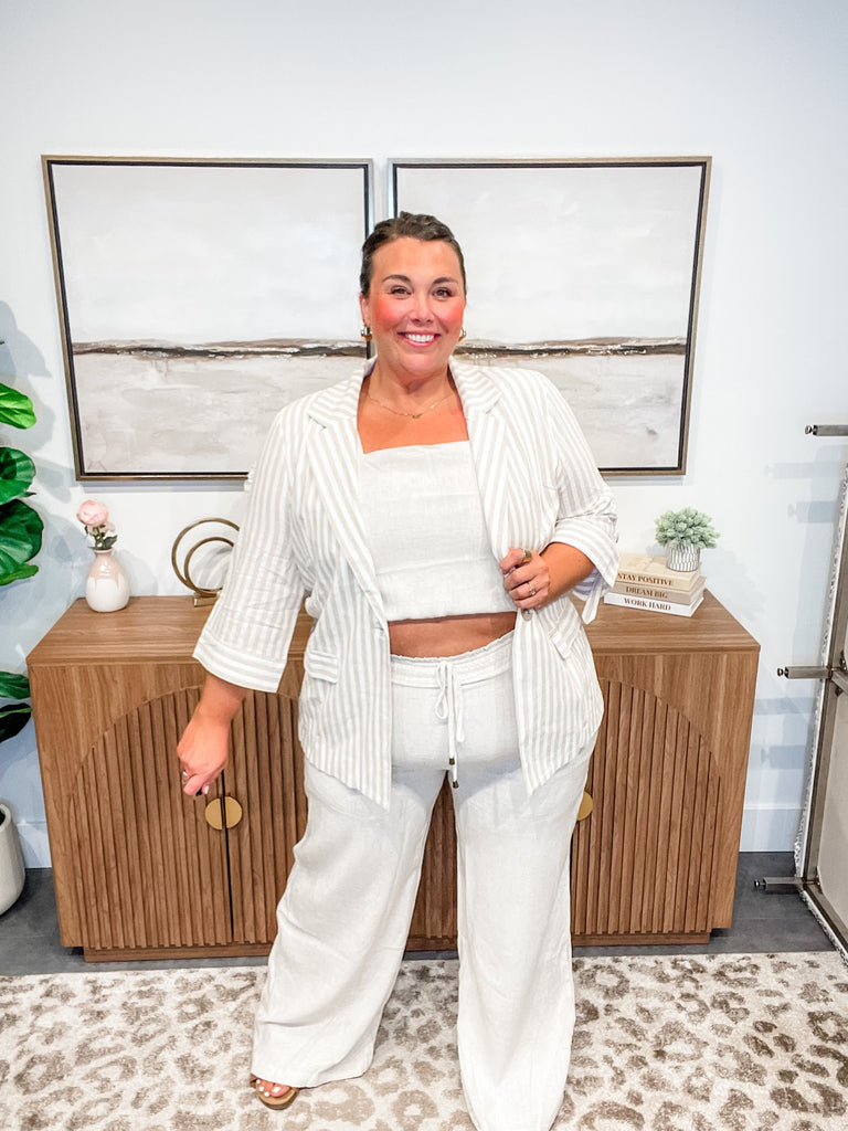 Coastal Ease Linen Smocked Waist Pants (S-2XL)-230 Other Bottoms-Allie & Rose-Hello Friends Boutique-Woman's Fashion Boutique Located in Traverse City, MI
