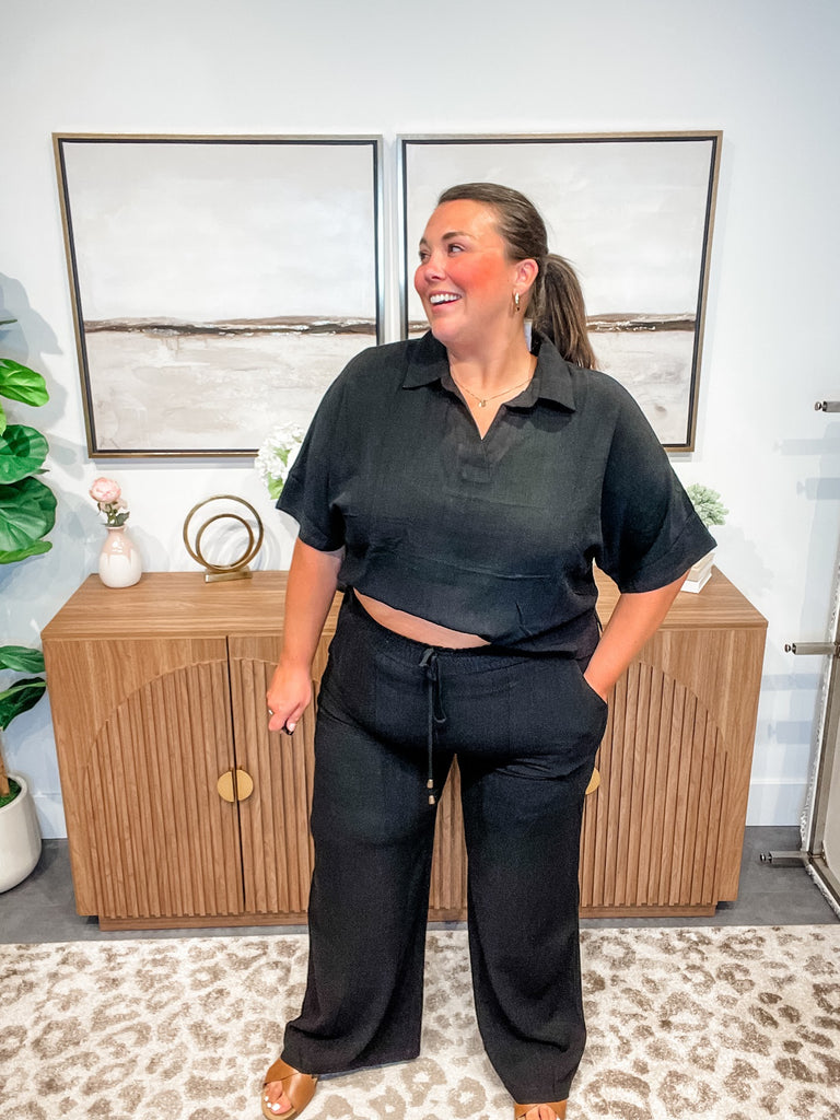 Coastal Ease Linen Smocked Waist Pants (S-2XL)-230 Other Bottoms-Allie & Rose-Hello Friends Boutique-Woman's Fashion Boutique Located in Traverse City, MI