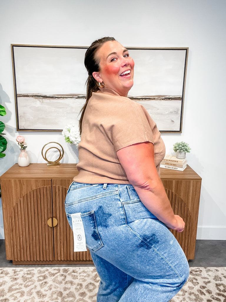 Starry Shadows Boyfriend Jeans (0-15, 1X-3X)-200 Denim-RISEN-Hello Friends Boutique-Woman's Fashion Boutique Located in Traverse City, MI