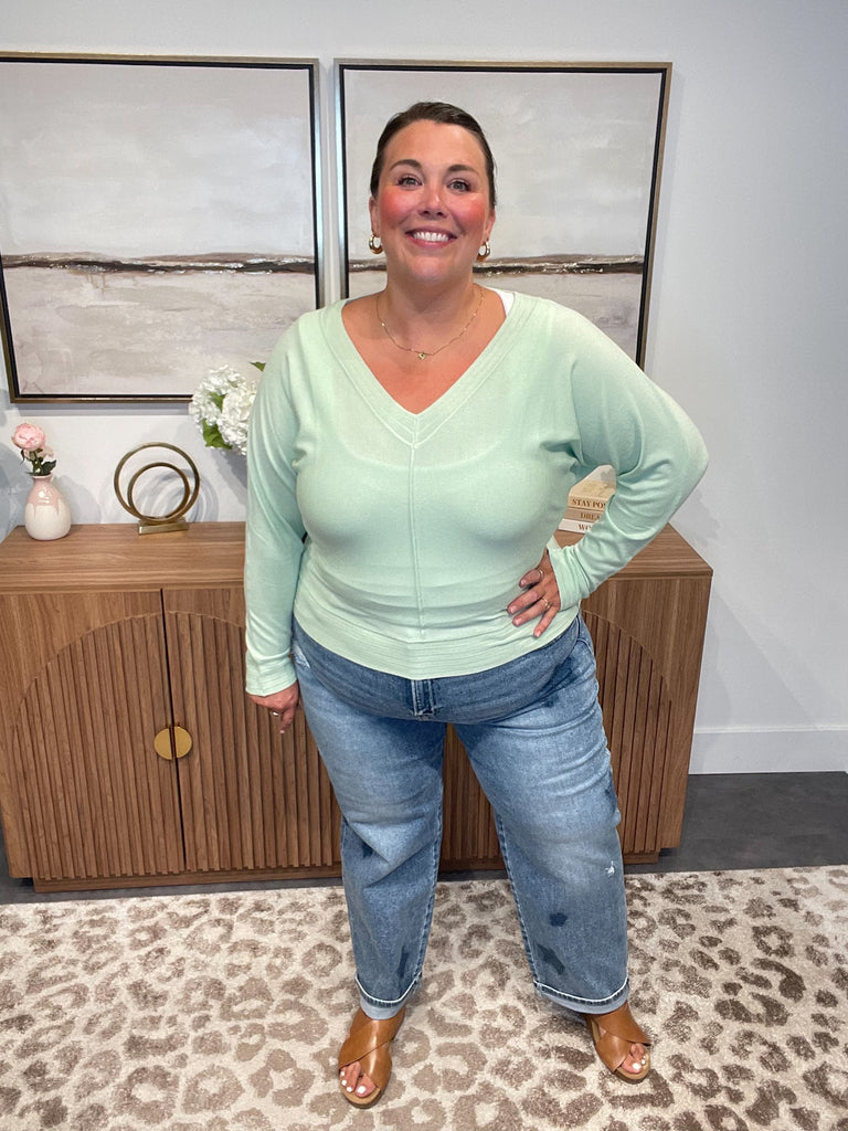 Just That Simple Top (S-L)-110 Long Sleeve-Allie & Rose-Hello Friends Boutique-Woman's Fashion Boutique Located in Traverse City, MI