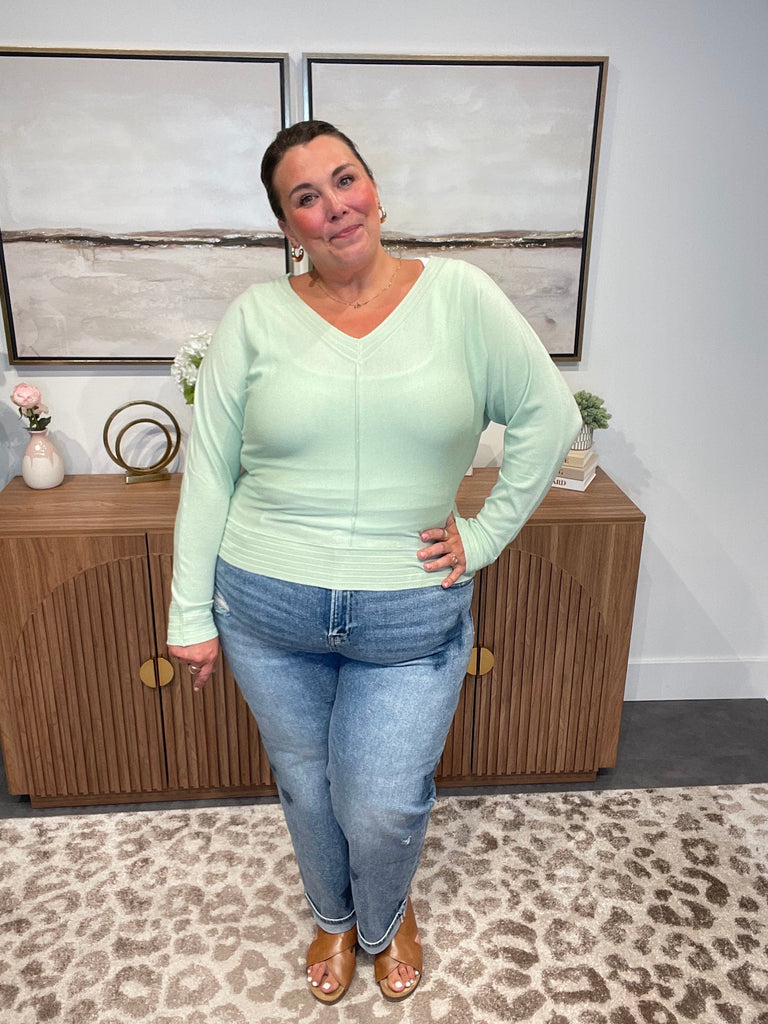 Just That Simple Top (S-L)-110 Long Sleeve-Allie & Rose-Hello Friends Boutique-Woman's Fashion Boutique Located in Traverse City, MI