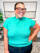First Look Top in Emerald (S-3XL)-100 Short Sleeve-Sew In Love-Hello Friends Boutique-Woman's Fashion Boutique Located in Traverse City, MI