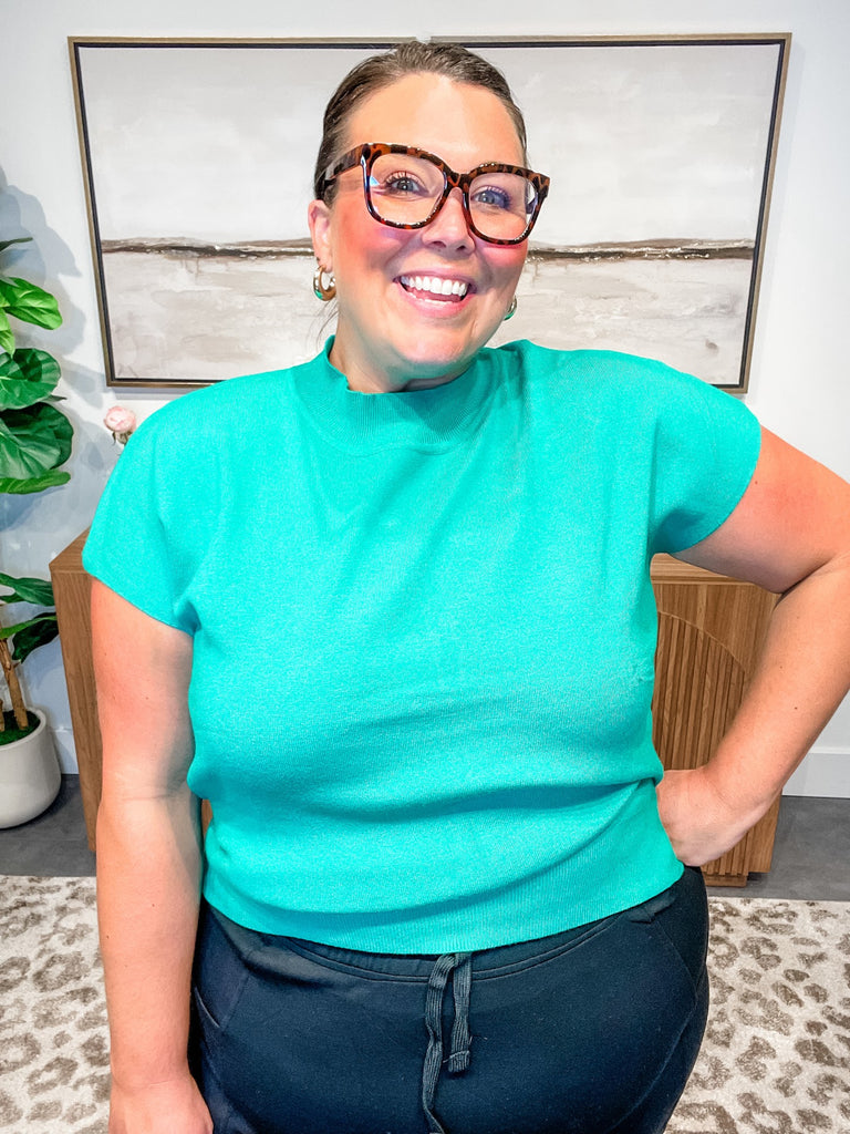 First Look Top in Emerald (S-3XL)-100 Short Sleeve-Sew In Love-Hello Friends Boutique-Woman's Fashion Boutique Located in Traverse City, MI