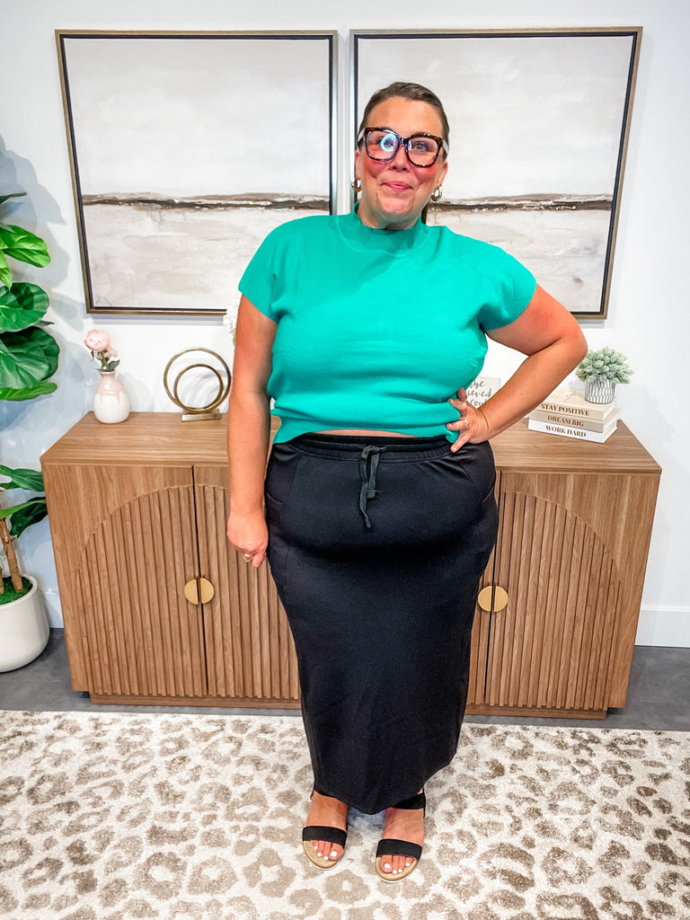 Cool Flow Scuba Maxi Skirt (S-3XL)-220 Shorts/Skirts/Skorts-Rae Mode-Hello Friends Boutique-Woman's Fashion Boutique Located in Traverse City, MI