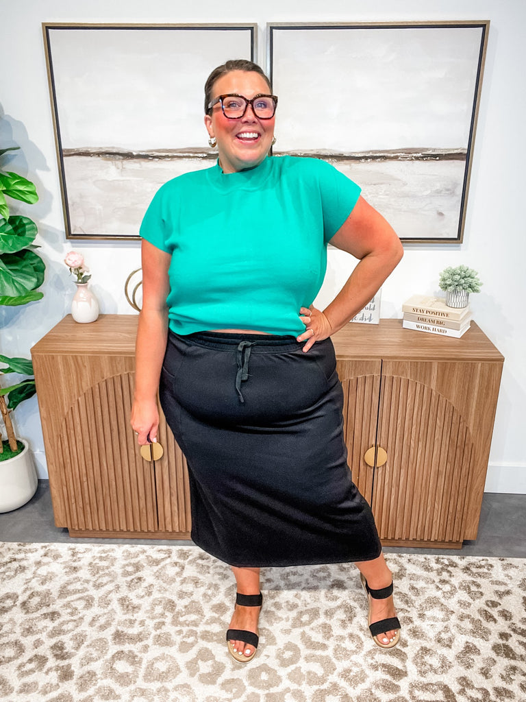 Cool Flow Scuba Maxi Skirt (S-3XL)-220 Shorts/Skirts/Skorts-Rae Mode-Hello Friends Boutique-Woman's Fashion Boutique Located in Traverse City, MI