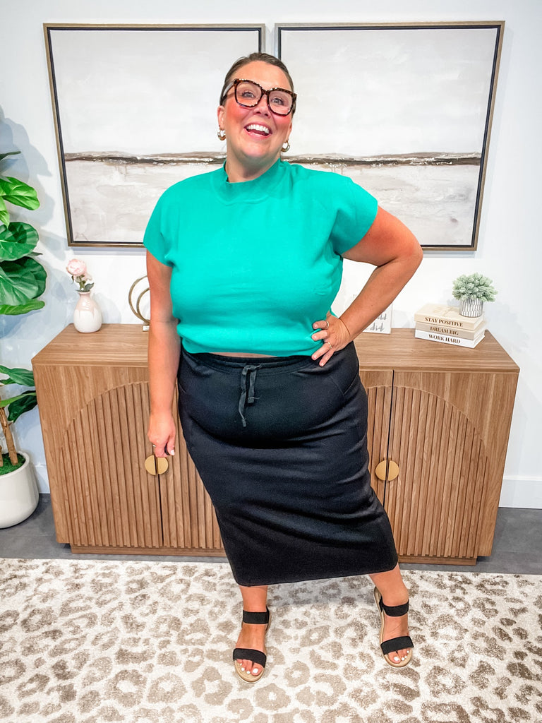 Cool Flow Scuba Maxi Skirt (S-3XL)-220 Shorts/Skirts/Skorts-Rae Mode-Hello Friends Boutique-Woman's Fashion Boutique Located in Traverse City, MI