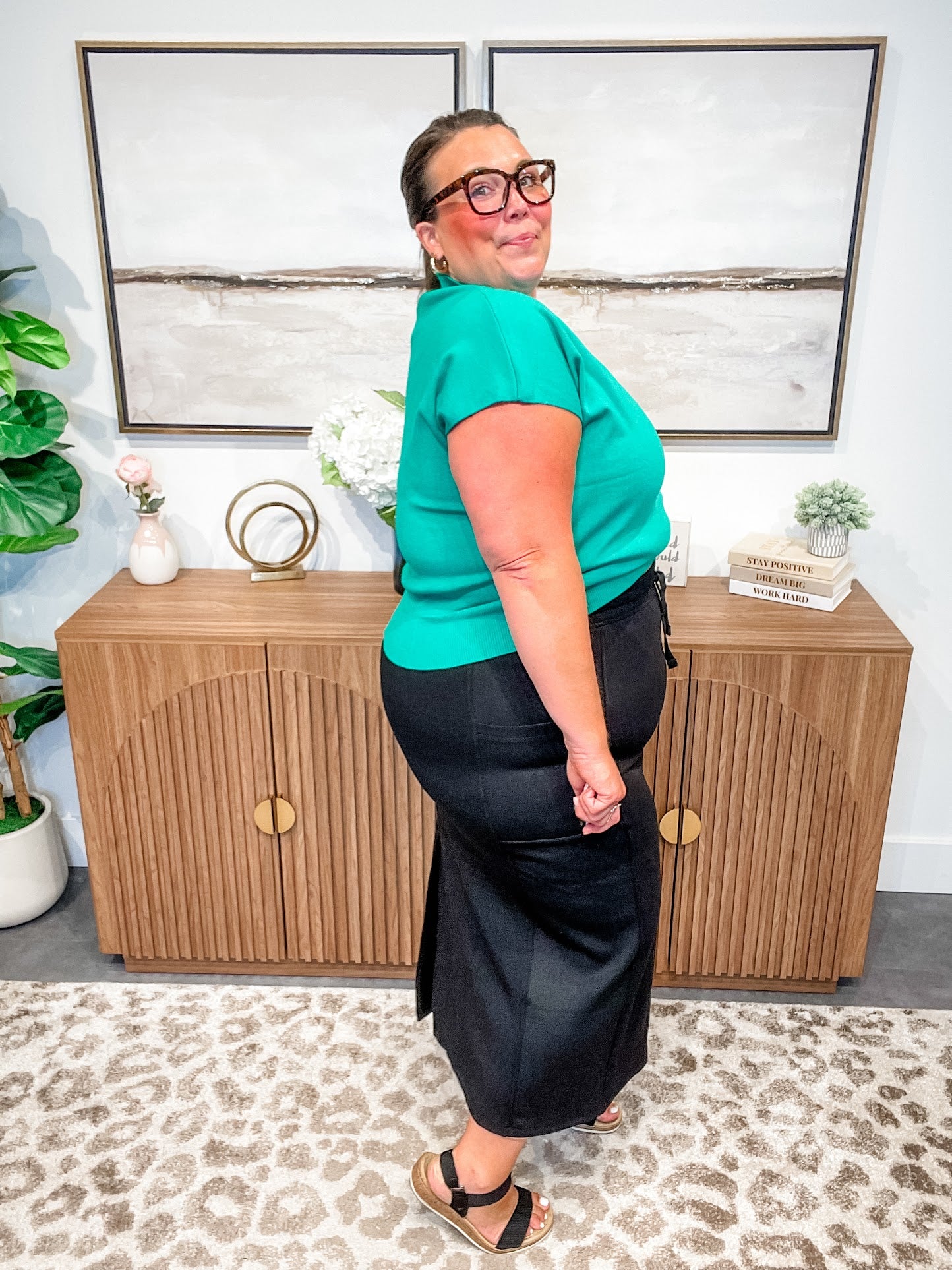 Cool Flow Scuba Maxi Skirt (S-3XL)-220 Shorts/Skirts/Skorts-Rae Mode-Hello Friends Boutique-Woman's Fashion Boutique Located in Traverse City, MI