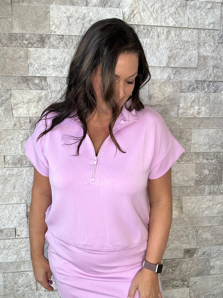 Get In The Zone Top in Blossom Pink (S-3XL)-100 Short Sleeve-Rae Mode-Hello Friends Boutique-Woman's Fashion Boutique Located in Traverse City, MI