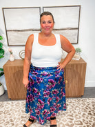 Petal Poetry Satin Midi Skirt (S-3XL)-230 Other Bottoms-Sew In Love-Hello Friends Boutique-Woman's Fashion Boutique Located in Traverse City, MI