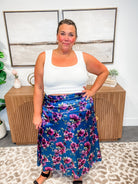 Petal Poetry Satin Midi Skirt (S-3XL)-230 Other Bottoms-Sew In Love-Hello Friends Boutique-Woman's Fashion Boutique Located in Traverse City, MI
