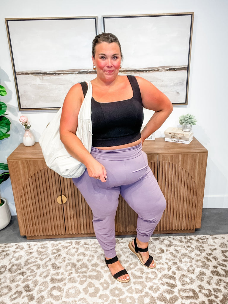 CloudEase High Waist Joggers (S-3XL)-210 Leggings/Joggers-Rae Mode-Hello Friends Boutique-Woman's Fashion Boutique Located in Traverse City, MI