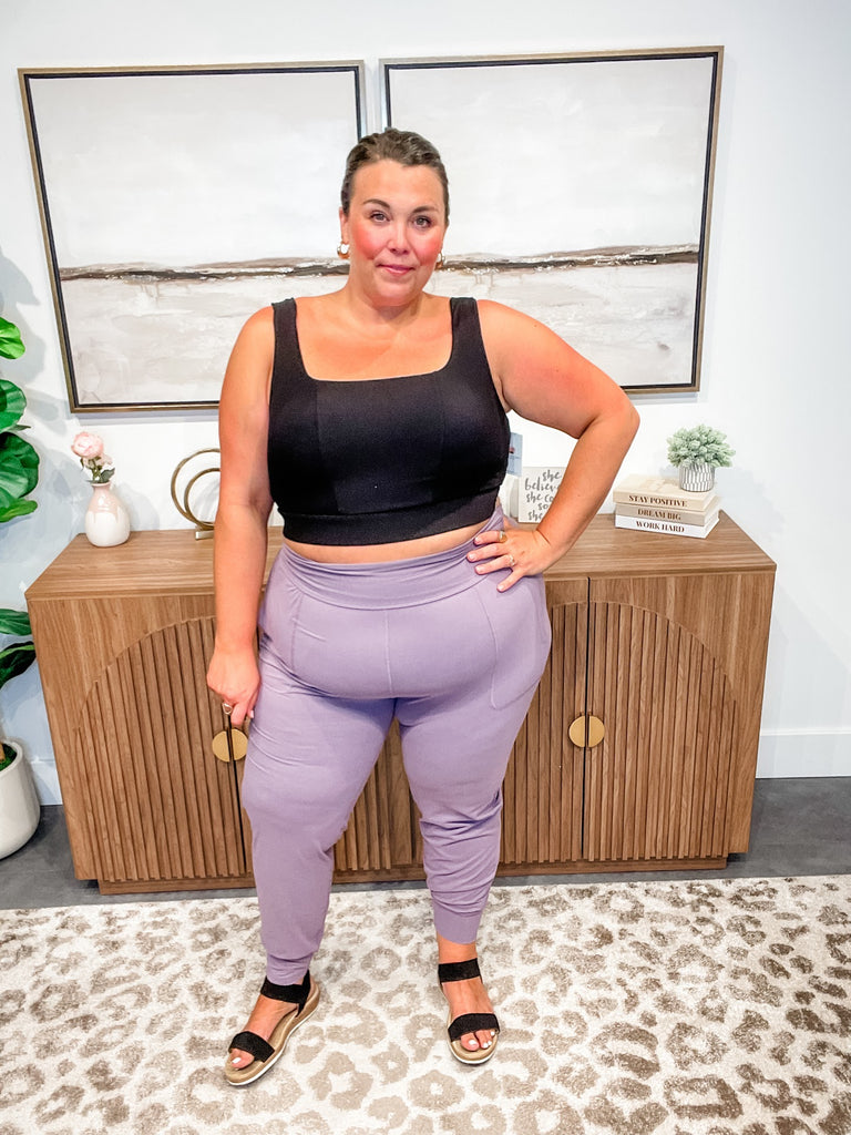 CloudEase High Waist Joggers (S-3XL)-210 Leggings/Joggers-Rae Mode-Hello Friends Boutique-Woman's Fashion Boutique Located in Traverse City, MI