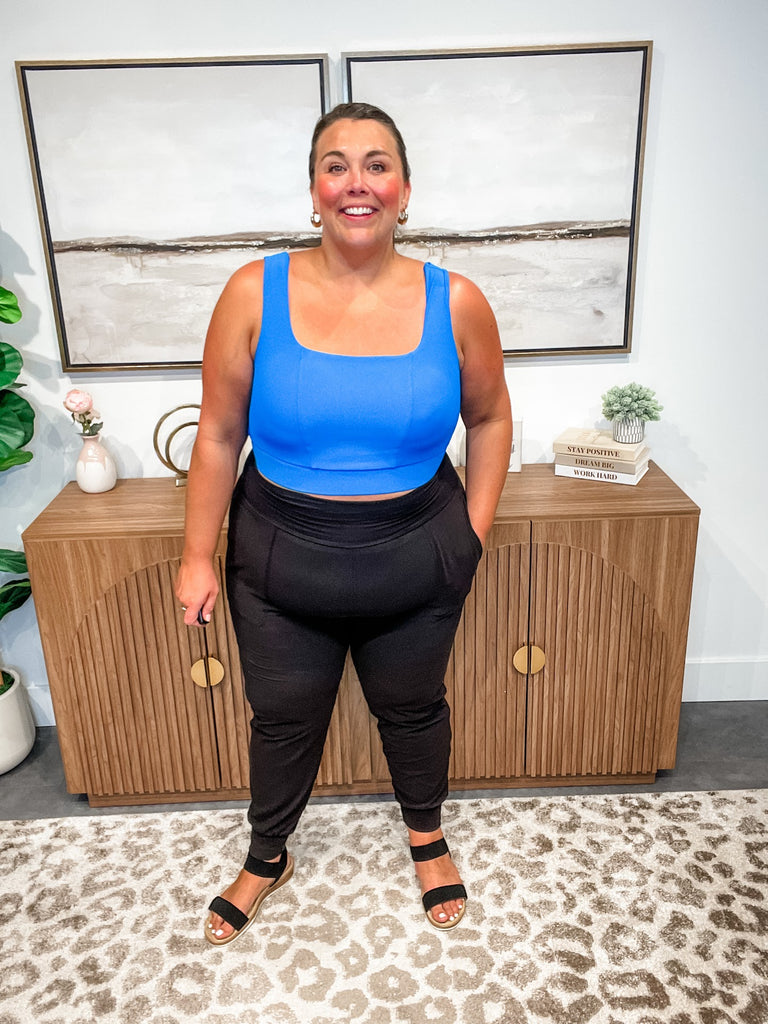 CloudEase High Waist Joggers (S-3XL)-210 Leggings/Joggers-Rae Mode-Hello Friends Boutique-Woman's Fashion Boutique Located in Traverse City, MI