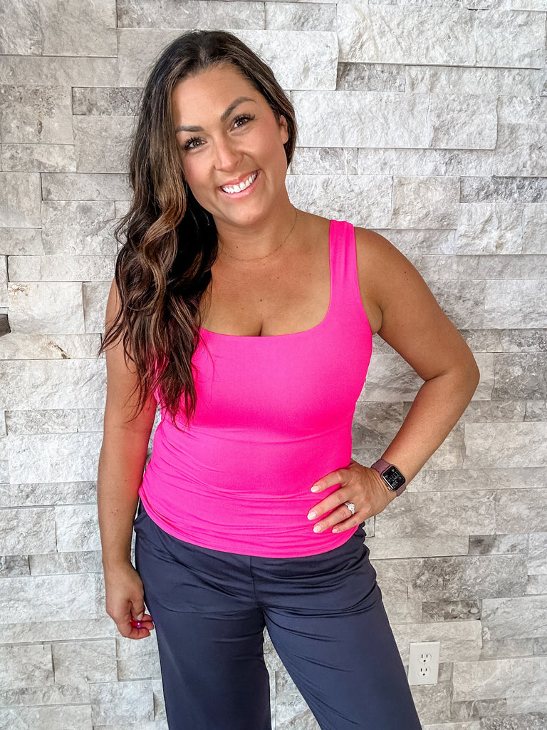 You're A Daydream Top in Sonic Pink (S-3XL)-120 Sleeveless-Rae Mode-Hello Friends Boutique-Woman's Fashion Boutique Located in Traverse City, MI