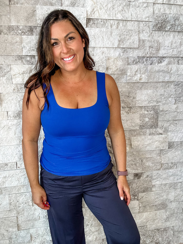 You're A Daydream Top in Psychic Blue (S-3XL)-120 Sleeveless-Rae Mode-Hello Friends Boutique-Woman's Fashion Boutique Located in Traverse City, MI