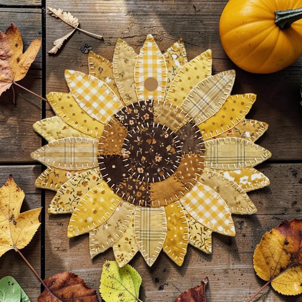 Patchwork Sunflower Freshie - Cozy Latte