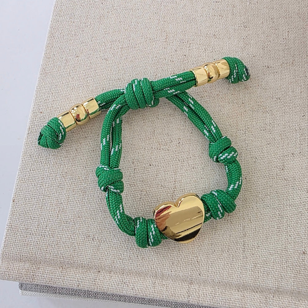 Knotty Cord Heart Bracelet - WATERPROOF-Bracelet-Pretty Simple