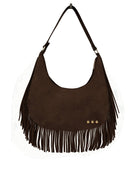 Loretta Suede Fringe Slouchy Bag-Shoulder Bag-Pretty Simple