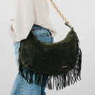 Loretta Suede Fringe Slouchy Bag-Shoulder Bag-Pretty Simple