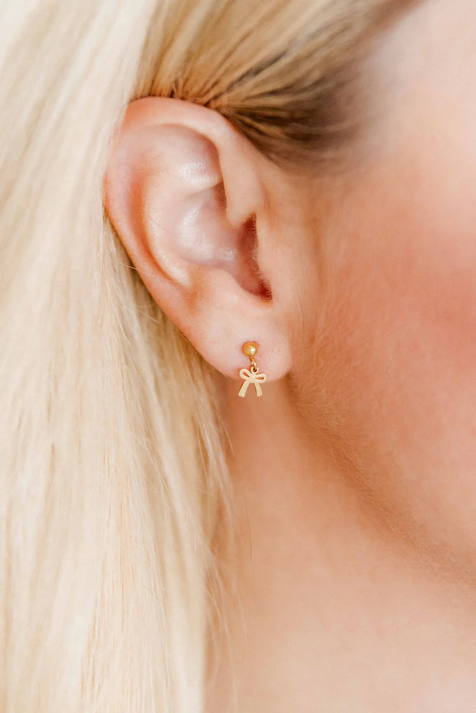 Screwback Stud Earrings - Millie Bow-230 Jewelry-Linny Co-Hello Friends Boutique-Woman's Fashion Boutique Located in Traverse City, MI