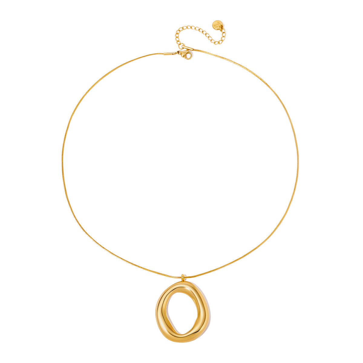 Camille Open Circle Statement Necklace - WATERPROOF-Necklace-Pretty Simple