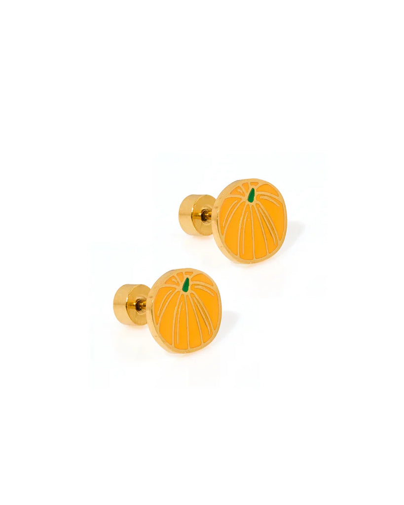 Screwback Stud Earrings - Knox Pumpkin-230 Jewelry-Linny Co-Hello Friends Boutique-Woman's Fashion Boutique Located in Traverse City, MI