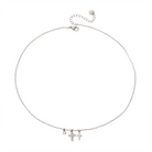 Petite Double Cross Necklace - WATERPROOF-Necklace-Pretty Simple