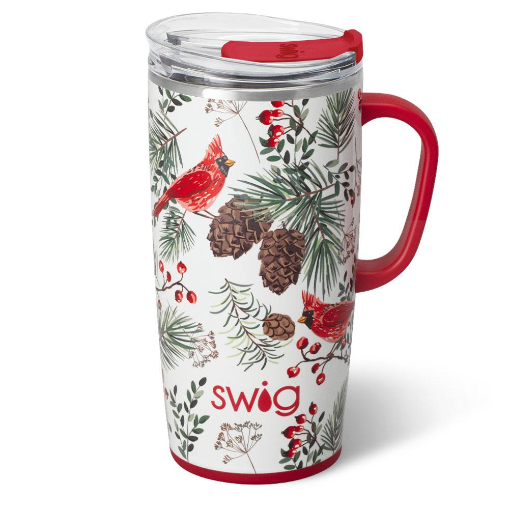 Winter Cardinals Travel Mug 22oz-300 Treats/Gift-Swig Life-Hello Friends Boutique-Woman's Fashion Boutique Located in Traverse City, MI