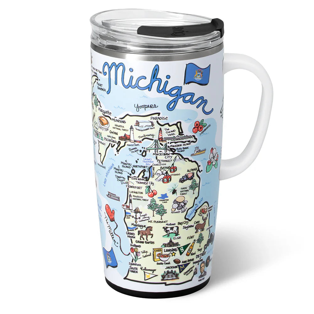 Michigan Travel Mug 22oz-300 Treats/Gift-Swig Life-Hello Friends Boutique-Woman's Fashion Boutique Located in Traverse City, MI