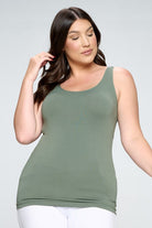 Buttersoft Reversible V/U Seamless Tank - Smoky Olive