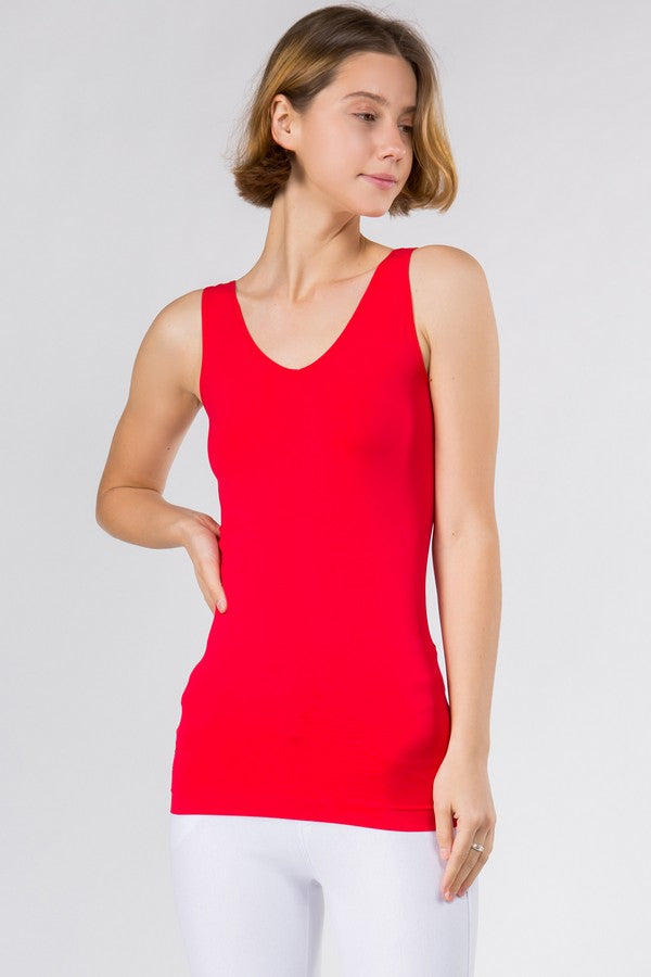 Buttersoft Reversible V/U Seamless Tank - Red