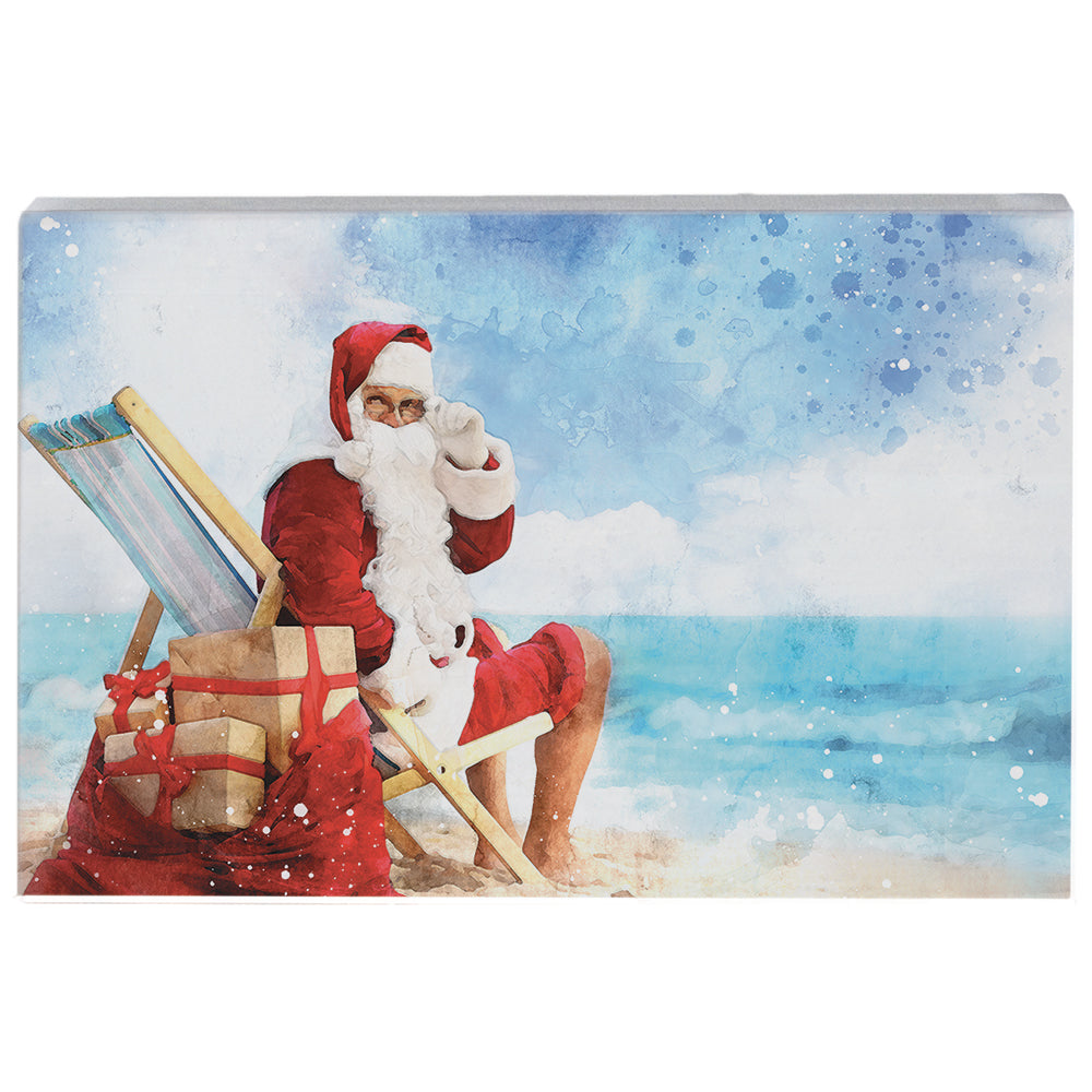 Beach Santa Scene Small Talk Square-500 History-Sincere Surroundings-Hello Friends Boutique-Woman's Fashion Boutique Located in Traverse City, MI