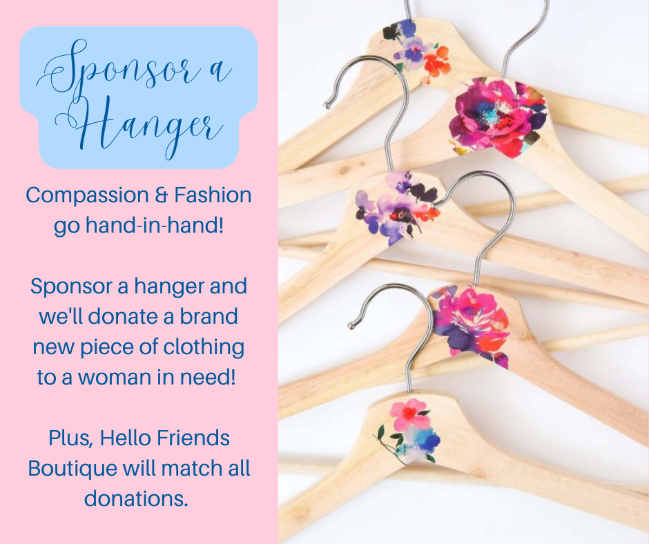 Sponsor A Hanger-500 History-faire-Hello Friends Boutique-Woman's Fashion Boutique Located in Traverse City, MI