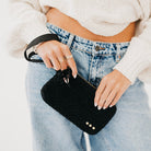 Suede Emma Woven Clutch Wristlet-Wristlet-Pretty Simple
