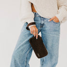 Suede Emma Woven Clutch Wristlet-Wristlet-Pretty Simple
