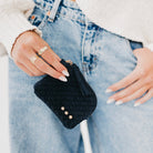 Suede Paris Card Wallet-Wallet-Pretty Simple