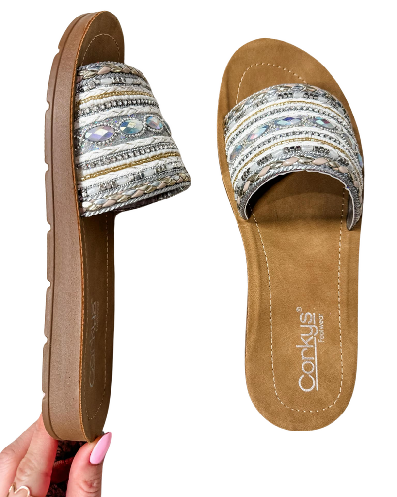 The Vacation Mode Sandals (7-11)-250 Shoes-Corky's Footwear-Hello Friends Boutique-Woman's Fashion Boutique Located in Traverse City, MI