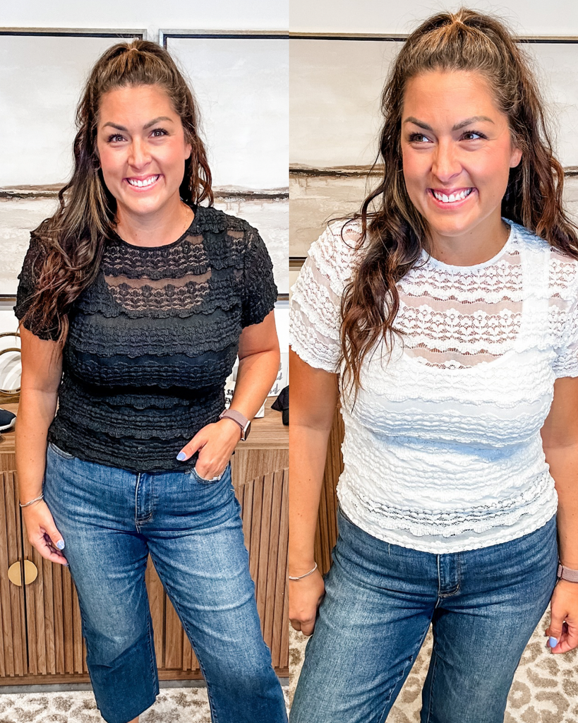 All Decked Out Top (S/M-2XL)-100 Short Sleeve-Blakeley-Hello Friends Boutique-Woman's Fashion Boutique Located in Traverse City, MI