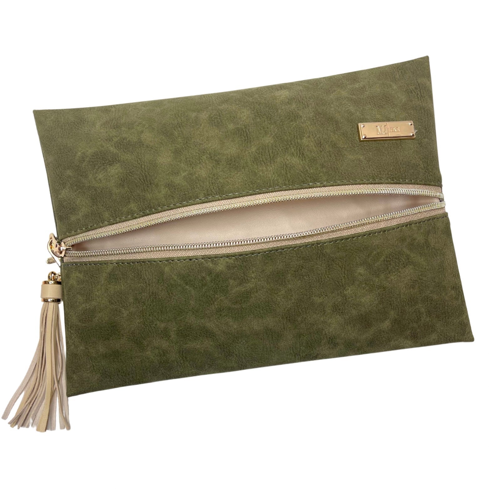 LIVE BOX- Suede Soul Olive - Center Zip Jumbo