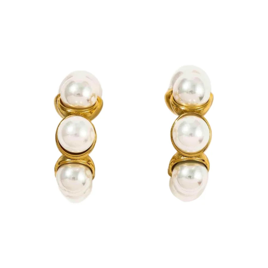 Ashley Pearl Hoops-240 Jewelry-Lauren Kenzie-Hello Friends Boutique-Woman's Fashion Boutique Located in Traverse City, MI