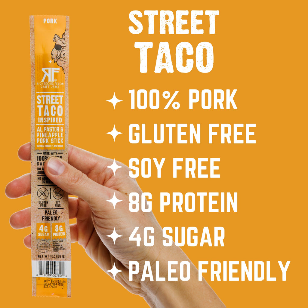 Street Taco Pork Stick-300 Treats/Gift-Righteous Felon Craft Jerky-Hello Friends Boutique-Woman's Fashion Boutique Located in Traverse City, MI