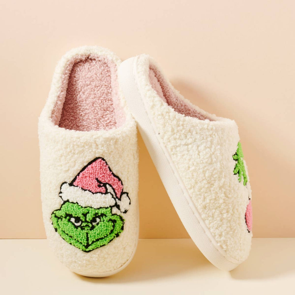 Christmas Monster Slippers-250 Shoes-faire - Lilla Haven-Hello Friends Boutique-Woman's Fashion Boutique Located in Traverse City, MI