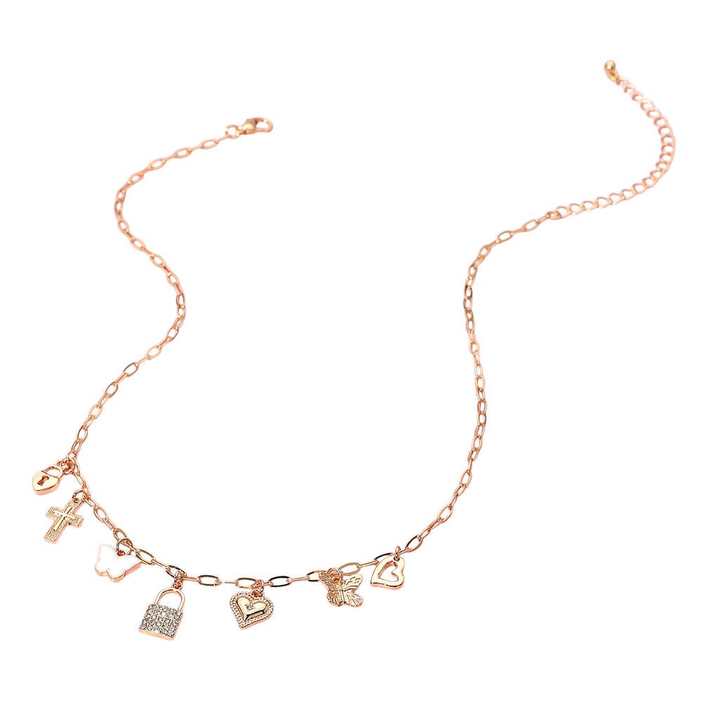 Locked in Love Necklace-240 Jewelry-Sensibling Corp.-Hello Friends Boutique-Woman's Fashion Boutique Located in Traverse City, MI