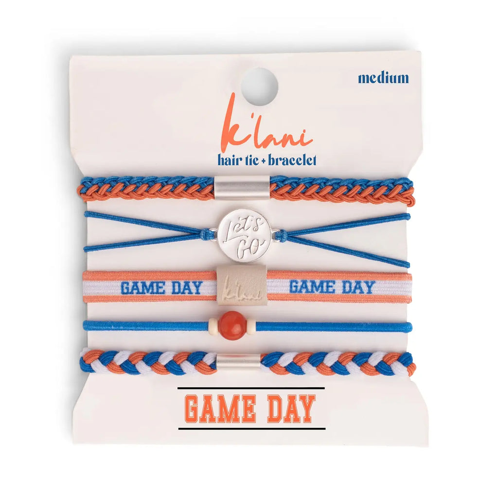 K'Lani Bracelets - Game Day Blue/Orange-240 Jewelry-K'Lani-Hello Friends Boutique-Woman's Fashion Boutique Located in Traverse City, MI