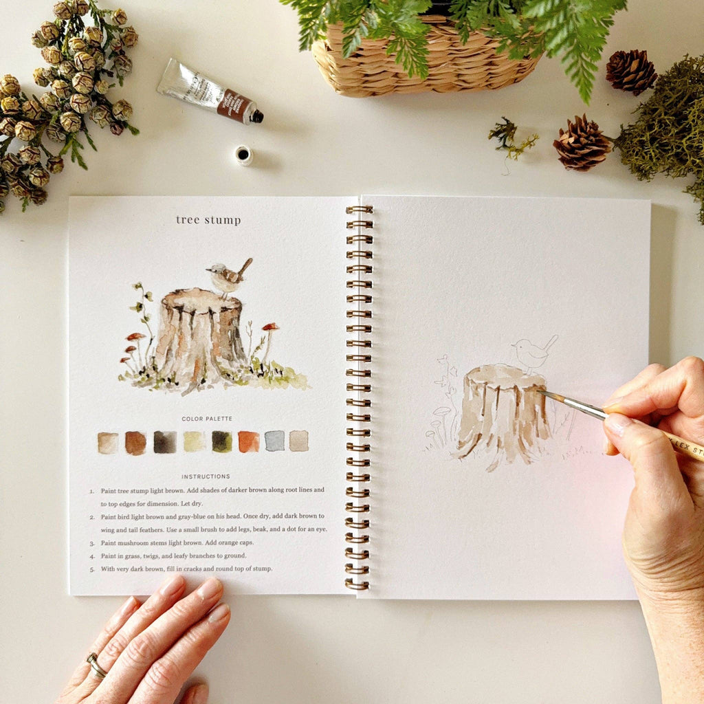 Woodland Watercolor Workbook-300 Treats/Gift-emily lex studio-Hello Friends Boutique-Woman's Fashion Boutique Located in Traverse City, MI