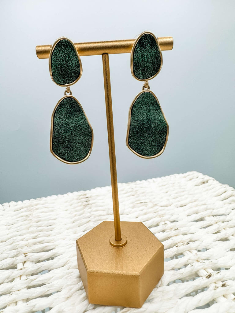 Two Drop Post Earrings in Turquoise-240 Jewelry-ChicNCool-Hello Friends Boutique-Woman's Fashion Boutique Located in Traverse City, MI