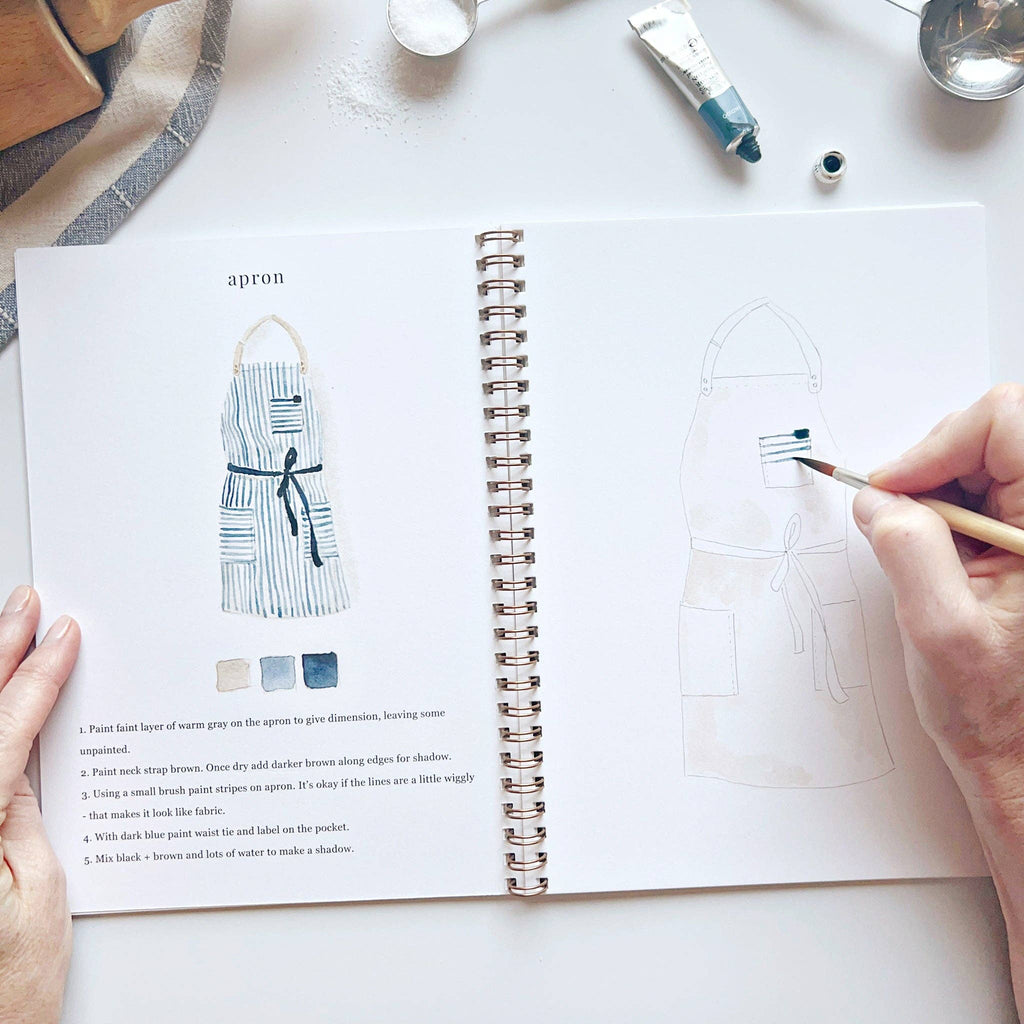 Bake & Paint Watercolor Workbook-300 Treats/Gift-emily lex studio-Hello Friends Boutique-Woman's Fashion Boutique Located in Traverse City, MI