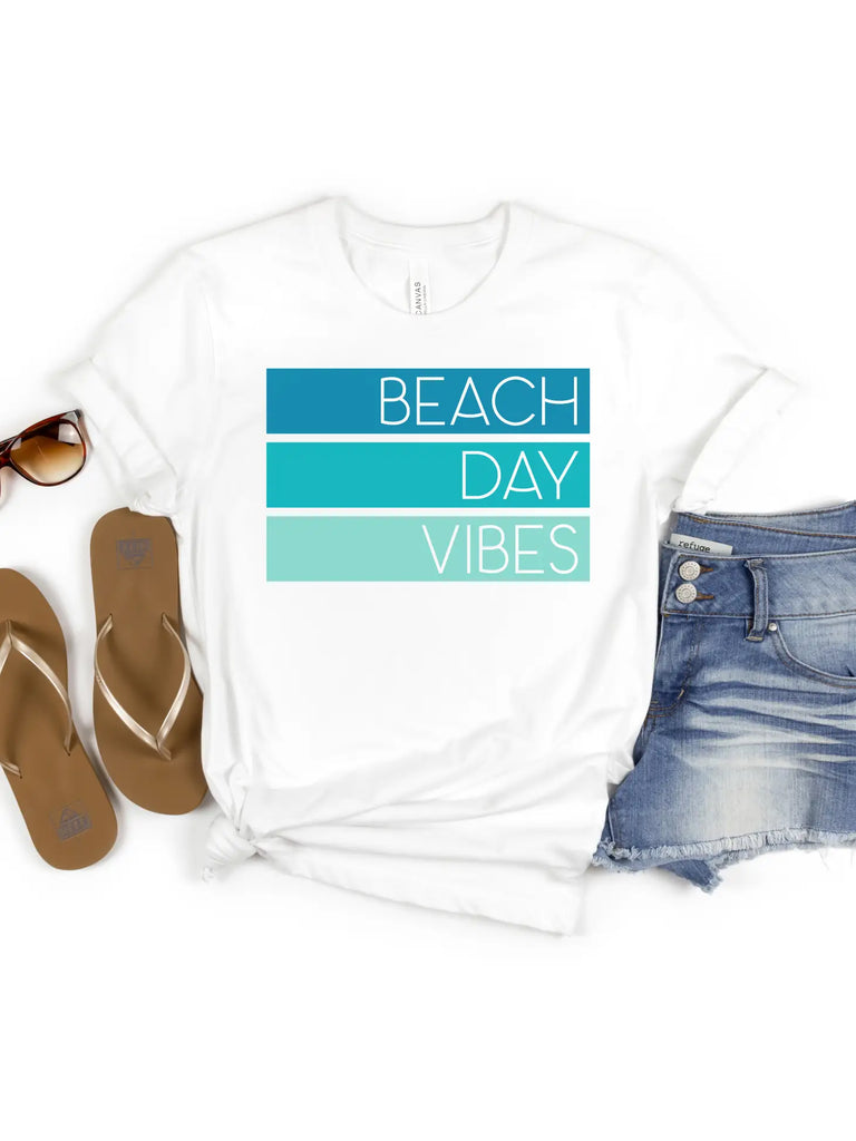Beach Day Vibes Tee (S-2XL)-130 Graphic Tees-SIMPLY TEES-Hello Friends Boutique-Woman's Fashion Boutique Located in Traverse City, MI
