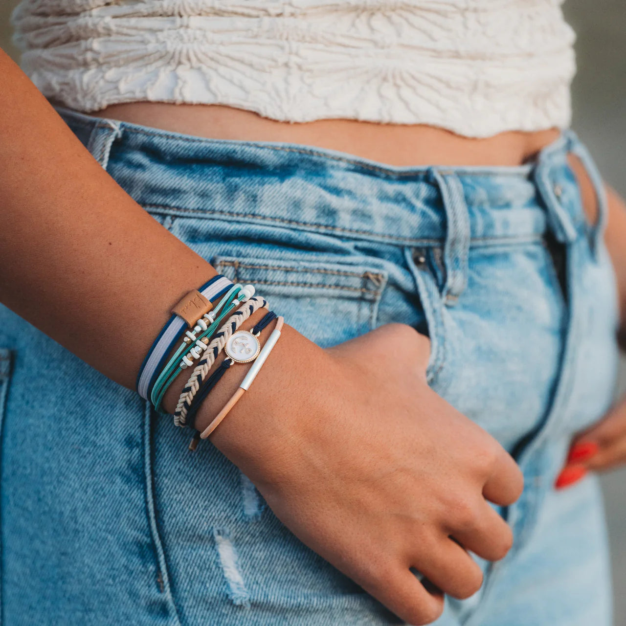 K'Lani Hair Tie Bracelets - Anchor-240 Jewelry-K'Lani-Hello Friends Boutique-Woman's Fashion Boutique Located in Traverse City, MI