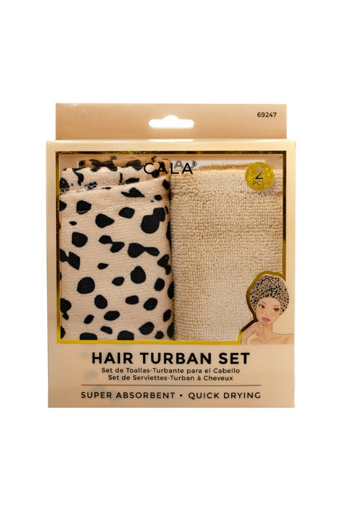 2pc Shower Hair Turban Set Cheetah/Beige-290 Beauty-Pineapple Beauty-Hello Friends Boutique-Woman's Fashion Boutique Located in Traverse City, MI